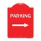 Signmission Designer Series Parking Right Arrow, Red & White Aluminum Sign, 18" x 24", RW-1824-23364 A-DES-RW-1824-23364 - alternate 1